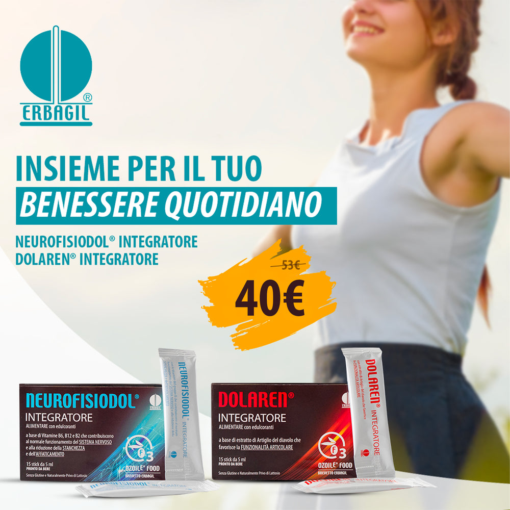 BUNDLE NEUROFISIODOL INTEGRATORE +  DOLAREN INTEGRATORE