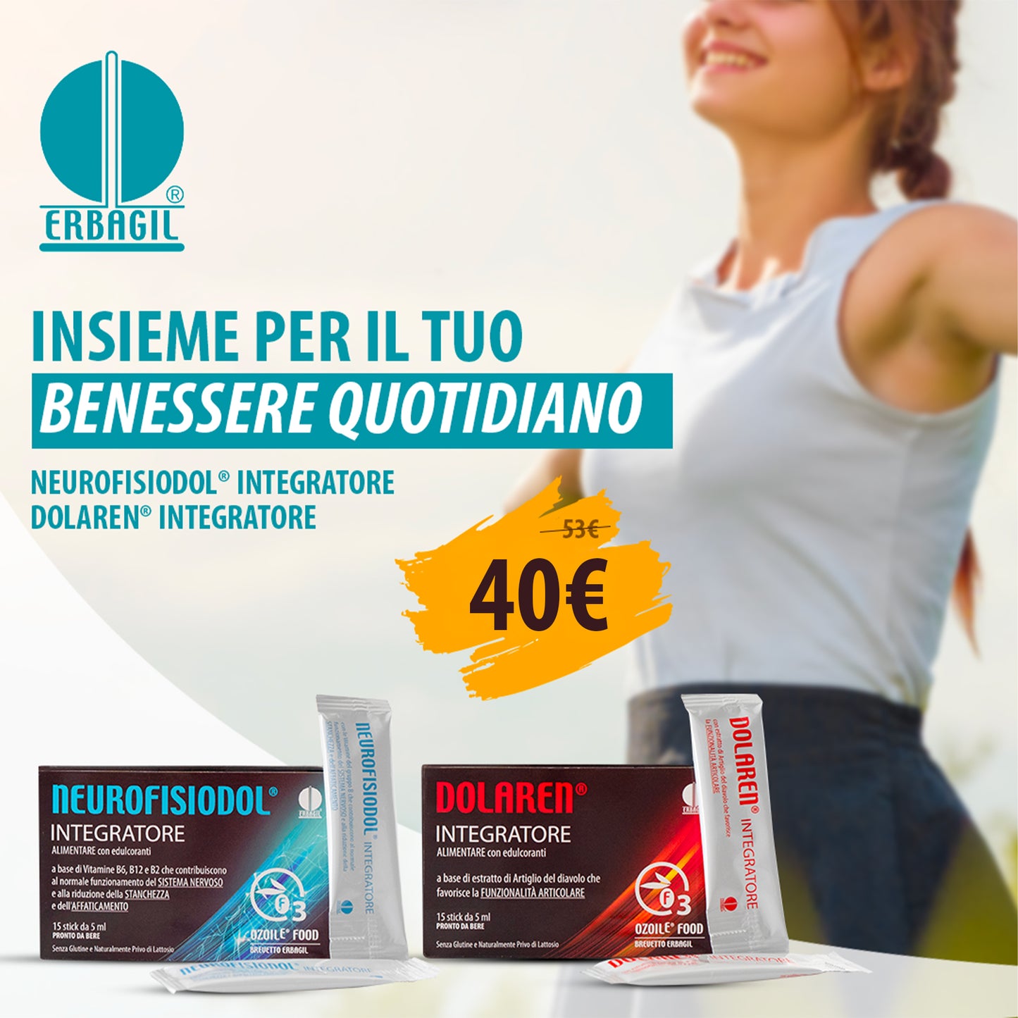 BUNDLE NEUROFISIODOL INTEGRATORE +  DOLAREN INTEGRATORE