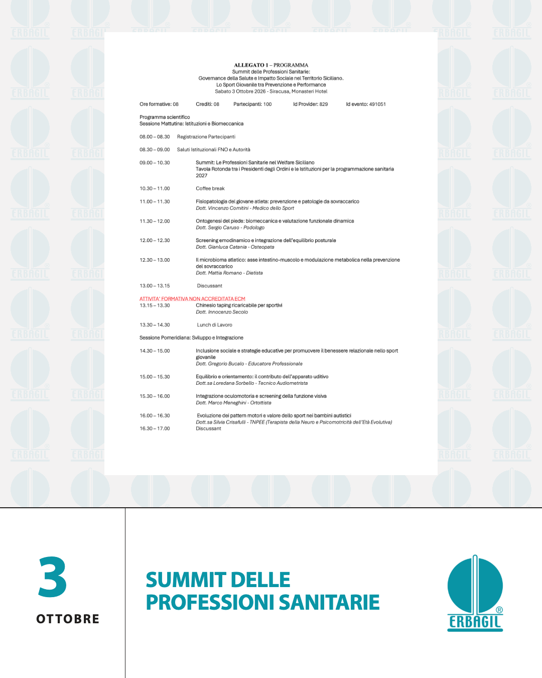SUMMIT DELLE PROFESSIONI SANITARIE